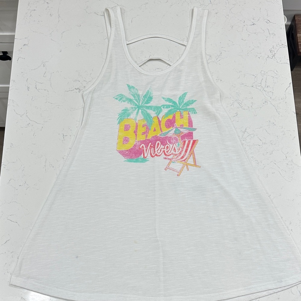 White Beach Vibes Cover Up